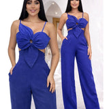 Macacão Boutique Floral em Viscose Premium