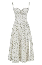Vestido Floral Modelador com Corpete e Recorte na Cintura