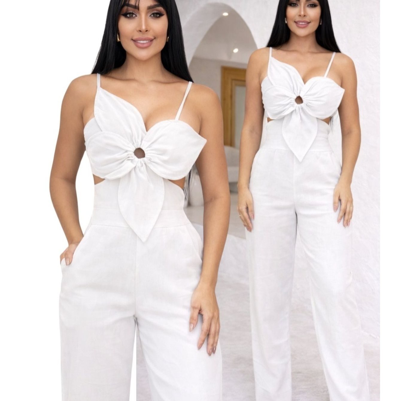 Macacão Boutique Floral em Viscose Premium