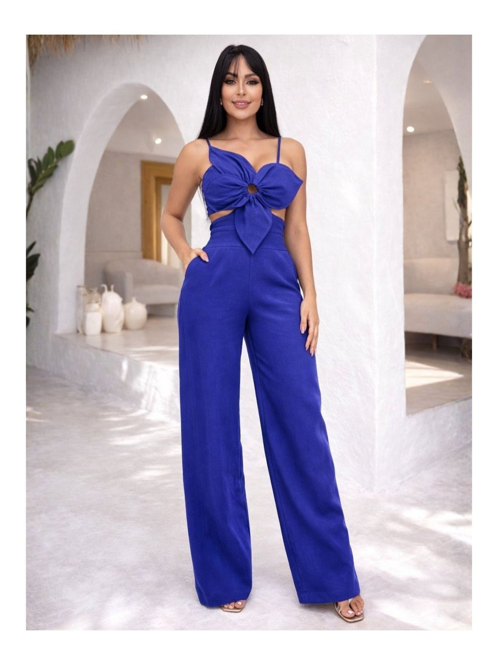 Macacão Boutique Floral em Viscose Premium