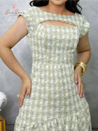 Vestido Midi Tweed Élégance