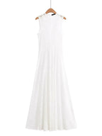 Vestido Midi em Renda Texturizada com Flores Acinturado – Carla