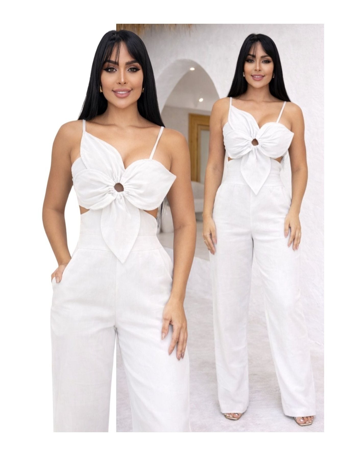 Macacão Boutique Floral em Viscose Premium