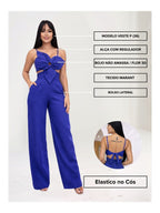 Macacão Boutique Floral em Viscose Premium