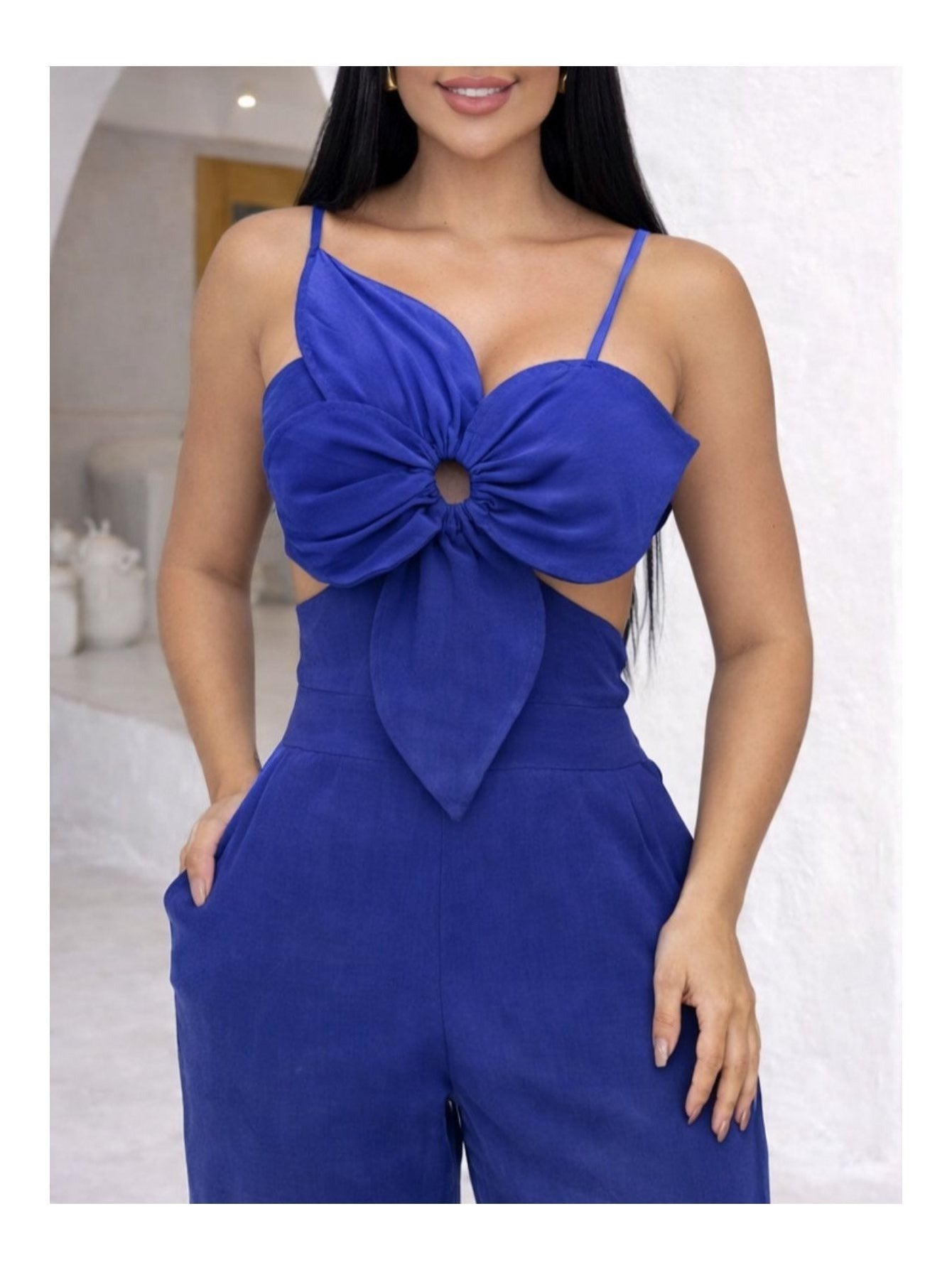 Macacão Boutique Floral em Viscose Premium