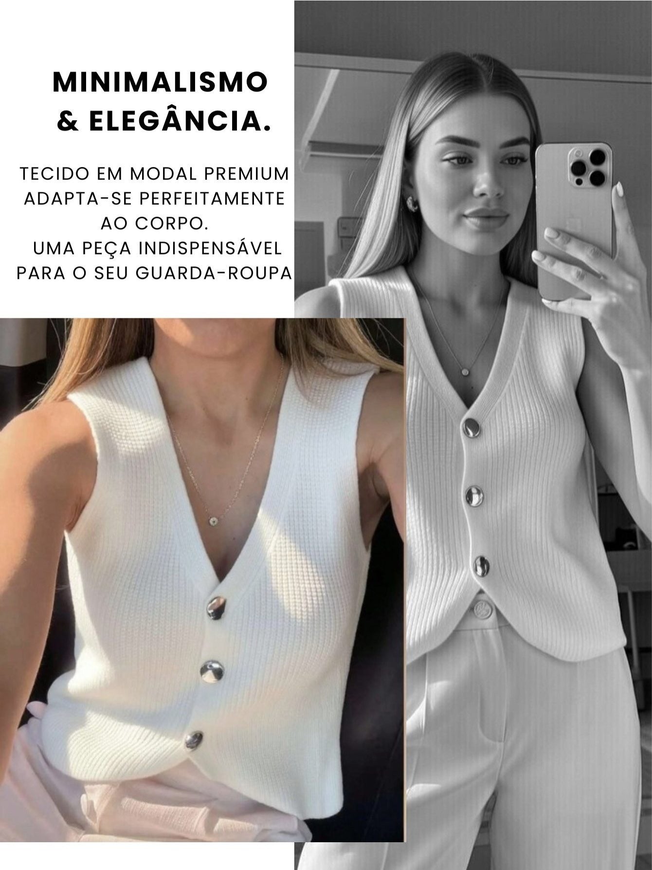 Colete Elegance Modal Premium