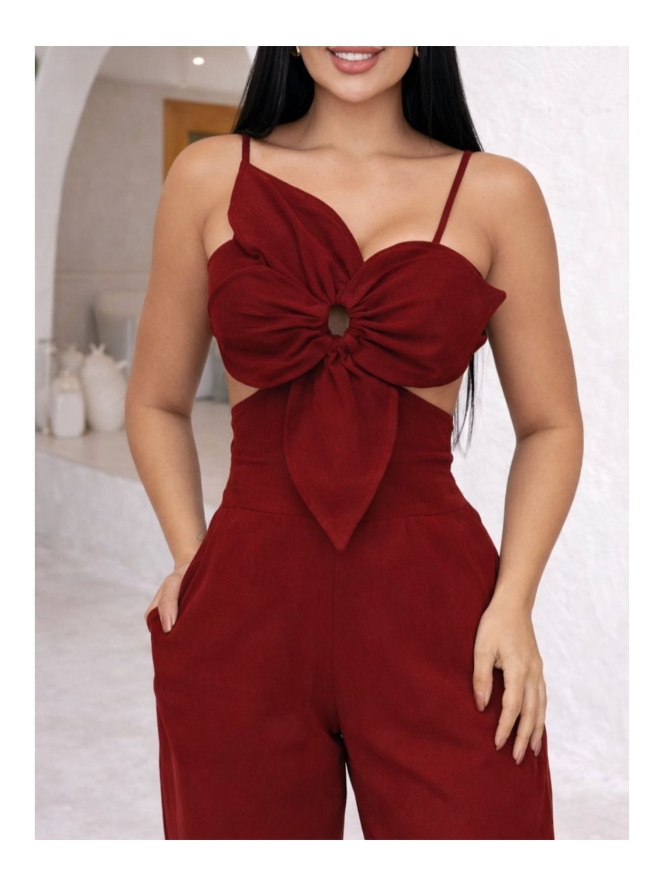 Macacão Boutique Floral em Viscose Premium