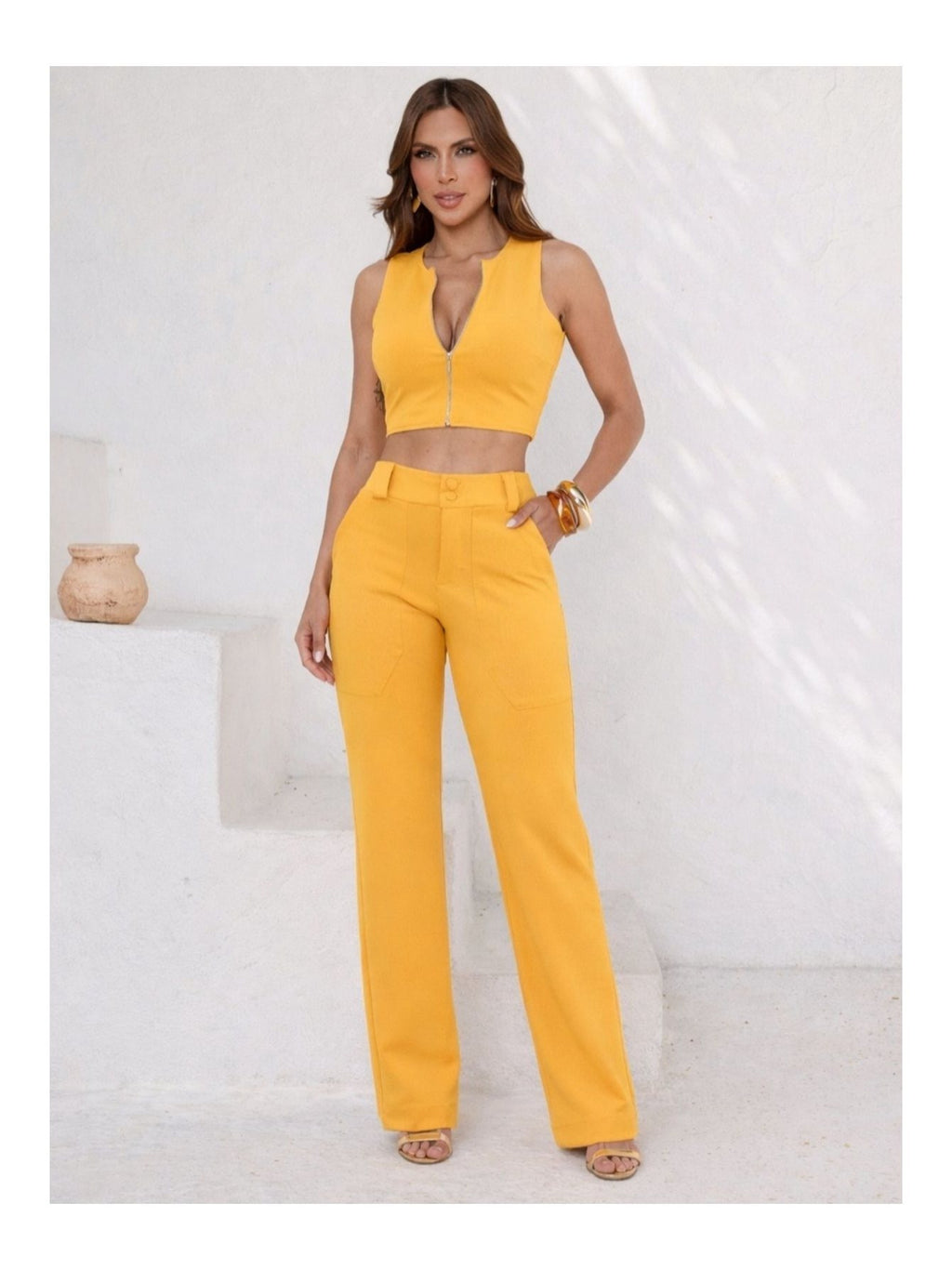 Calça Montaria Cropped Élégance