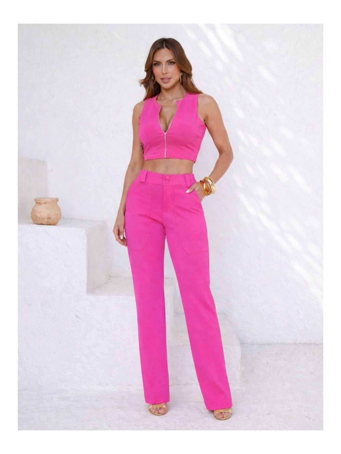 Calça Montaria Cropped Élégance
