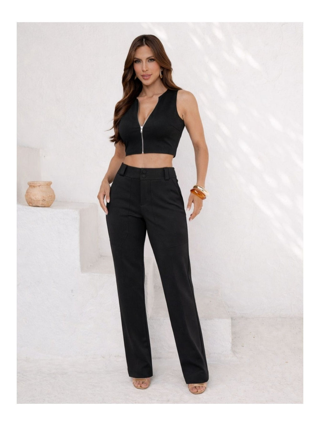 Calça Montaria Cropped Élégance