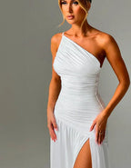 Vestido Longo Com Fenda Aurora - 60% OFF