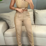 Conjunto Cropped e Calça Alfaiataria Modern Imperial Chic