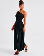 Vestido Longo Com Fenda Aurora - 60% OFF