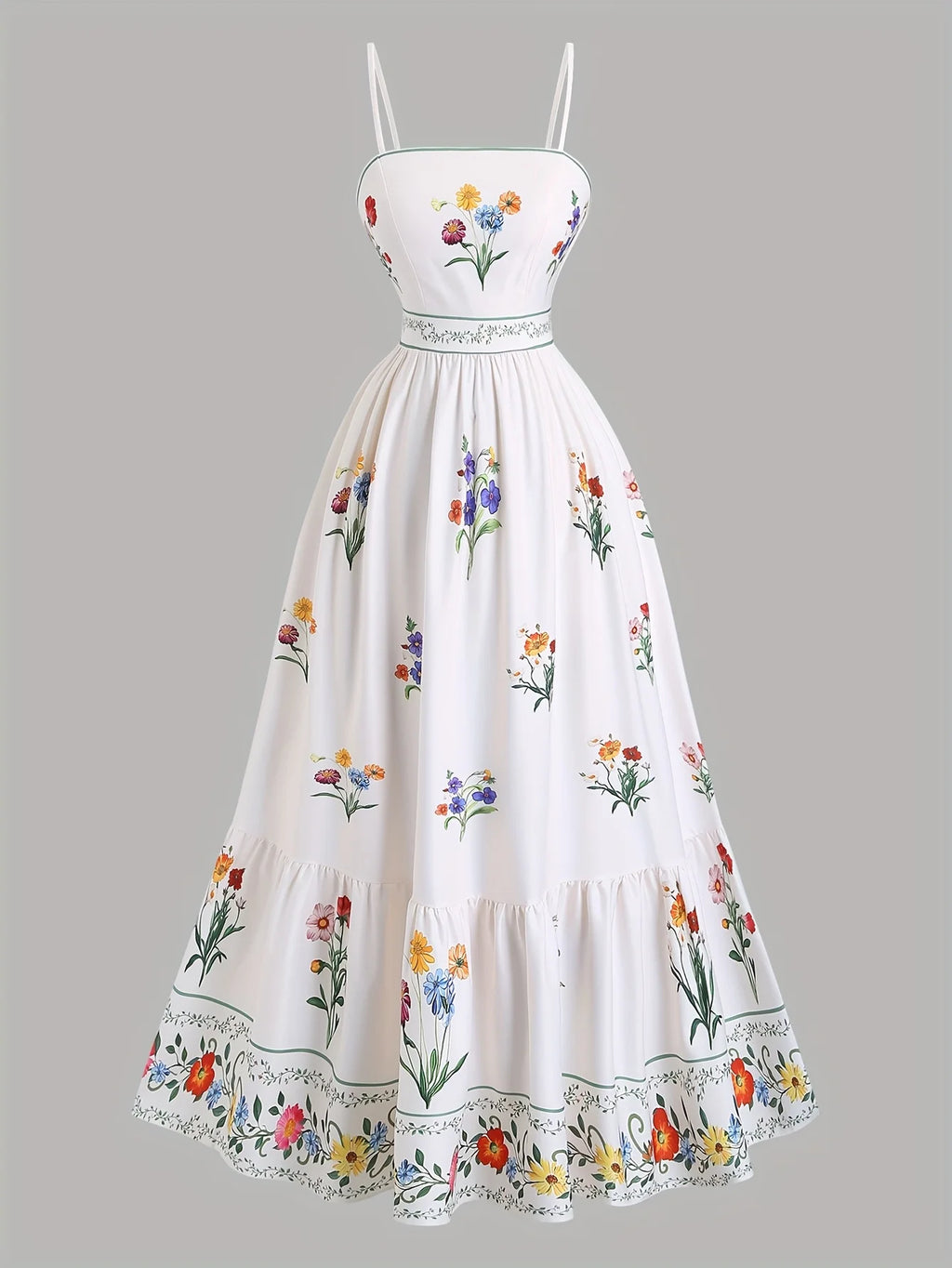 Vestido Feminino Plus Size Floral Boho