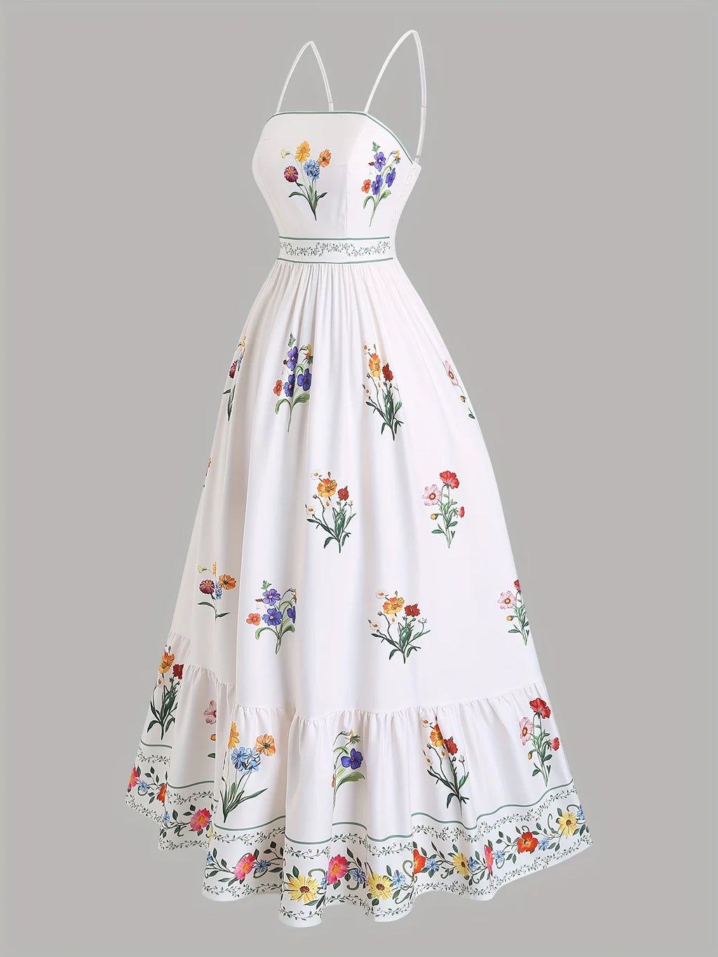 Vestido Feminino Plus Size Floral Boho