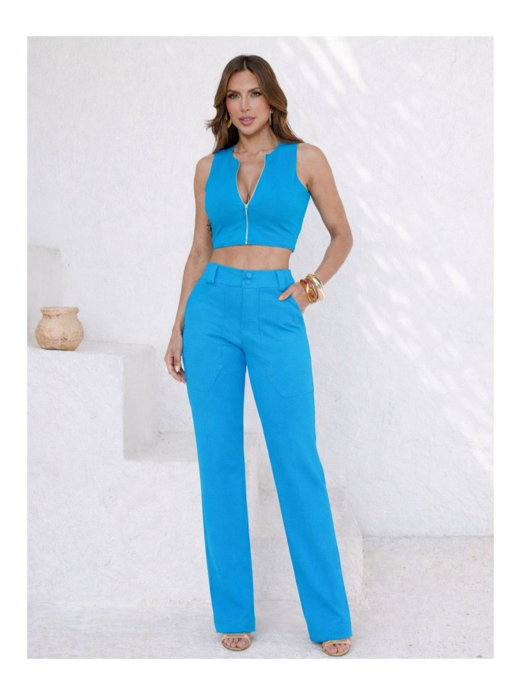 Calça Montaria Cropped Élégance