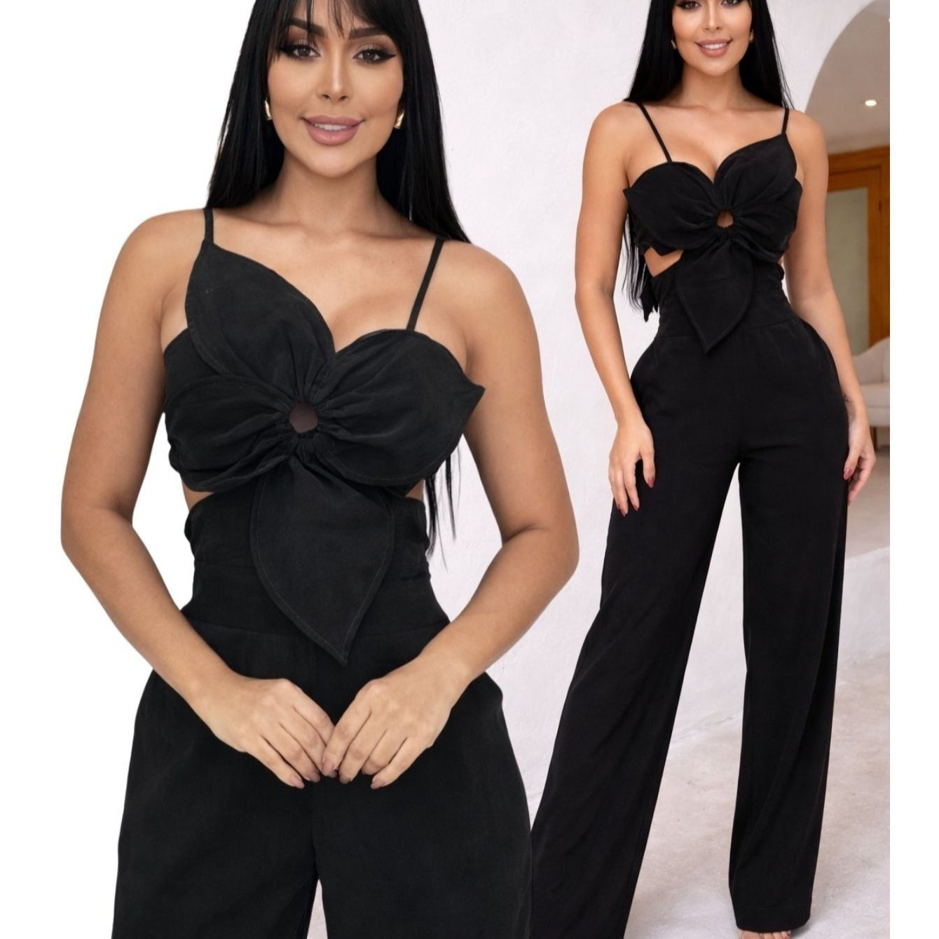 Macacão Boutique Floral em Viscose Premium