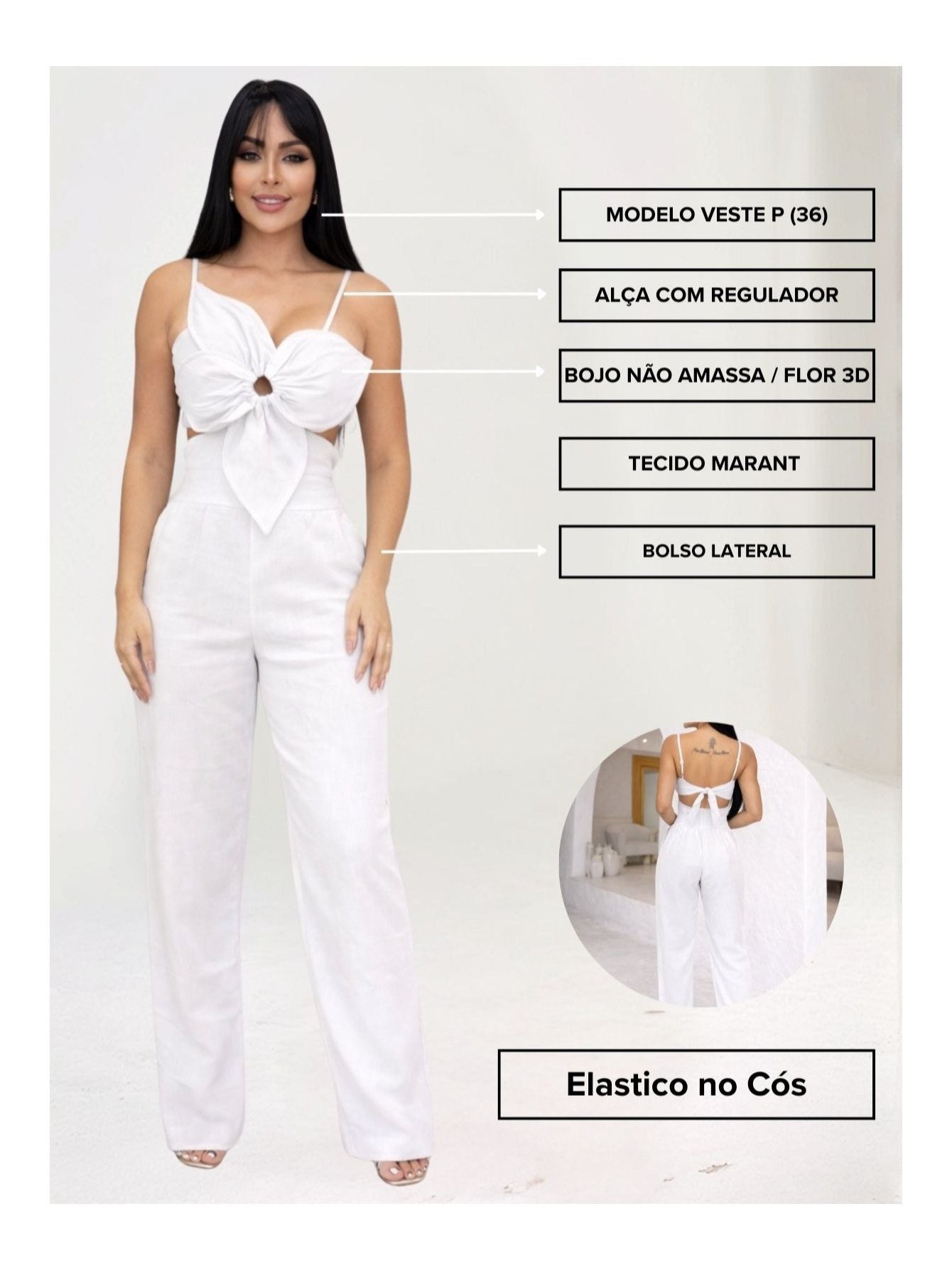 Macacão Boutique Floral em Viscose Premium